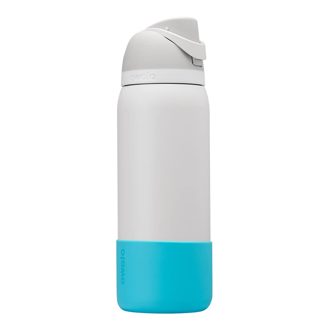Owala Silicone Boot Accessory for Stainless Steel Water Bottles, Anti-Slip Dent Protective Sleeve, Protects FreeSip, Aqua, Made 32 Oz Water Bottle