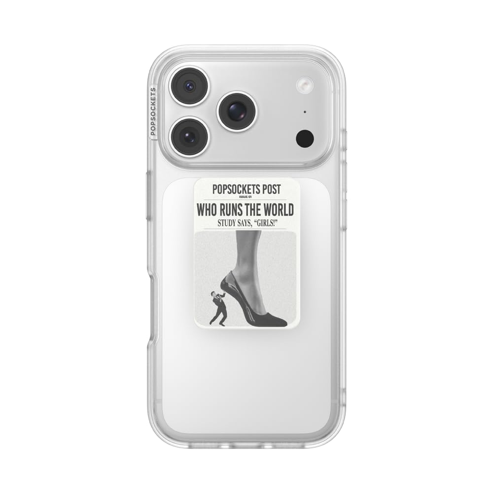 PopSockets Adhesive Phone Grip, Holder- Black