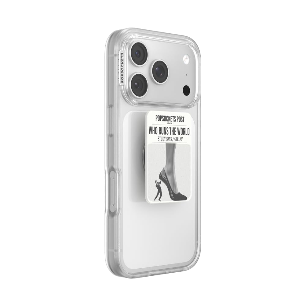 PopSockets Adhesive Phone Grip, Holder- Black