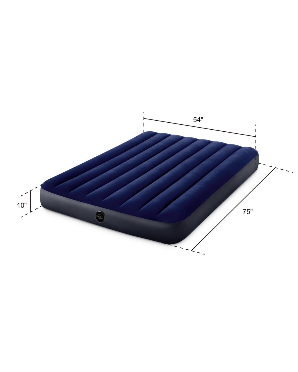 Intex 64757E Dura-Beam Standard Downy Air Mattress: Fiber-Tech - Twin Size - 10in Bed Height - 300lb Weight Capacity - Pump Sold Separately