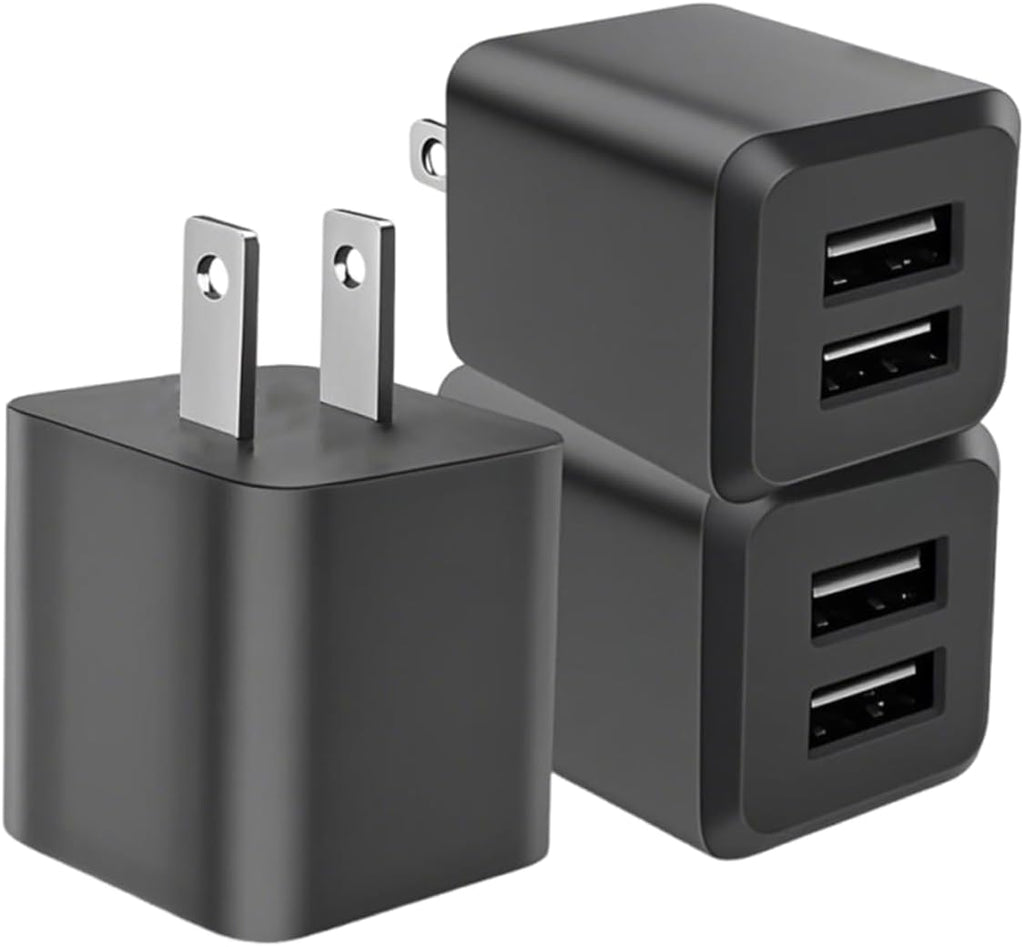 USB Wall Charger,DualPort Cube Power Adapter Charger Plug Block ChargingBox