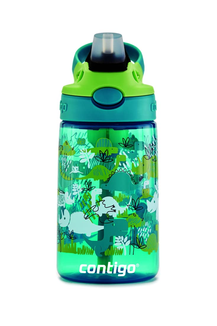Contigo Aubrey Kids Water Bottle, Dinos & Sharks, 14oz, 2-Count