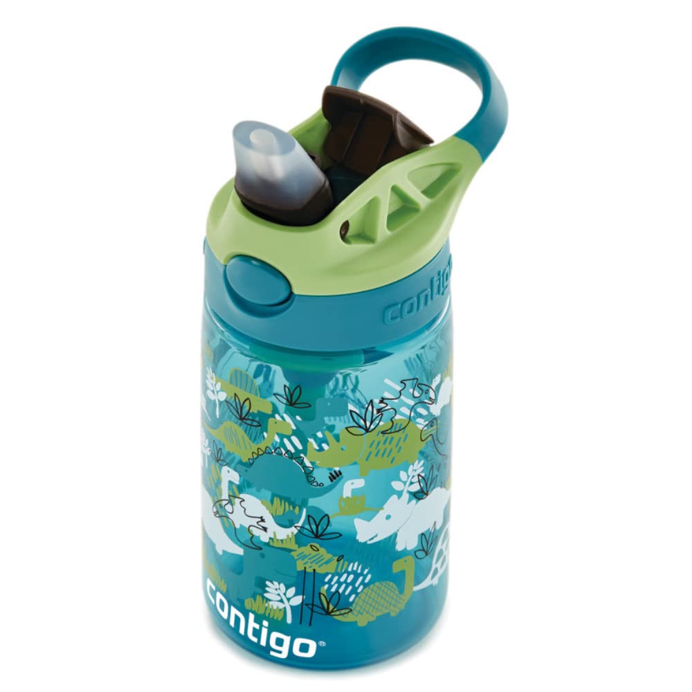 Contigo Aubrey Kids Water Bottle, Dinos & Sharks, 14oz, 2-Count
