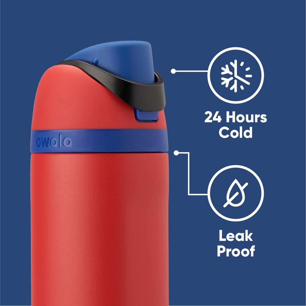 Owala Marvel Spider-Man FreeSip Stainless Steel Water Bottle 32 oz