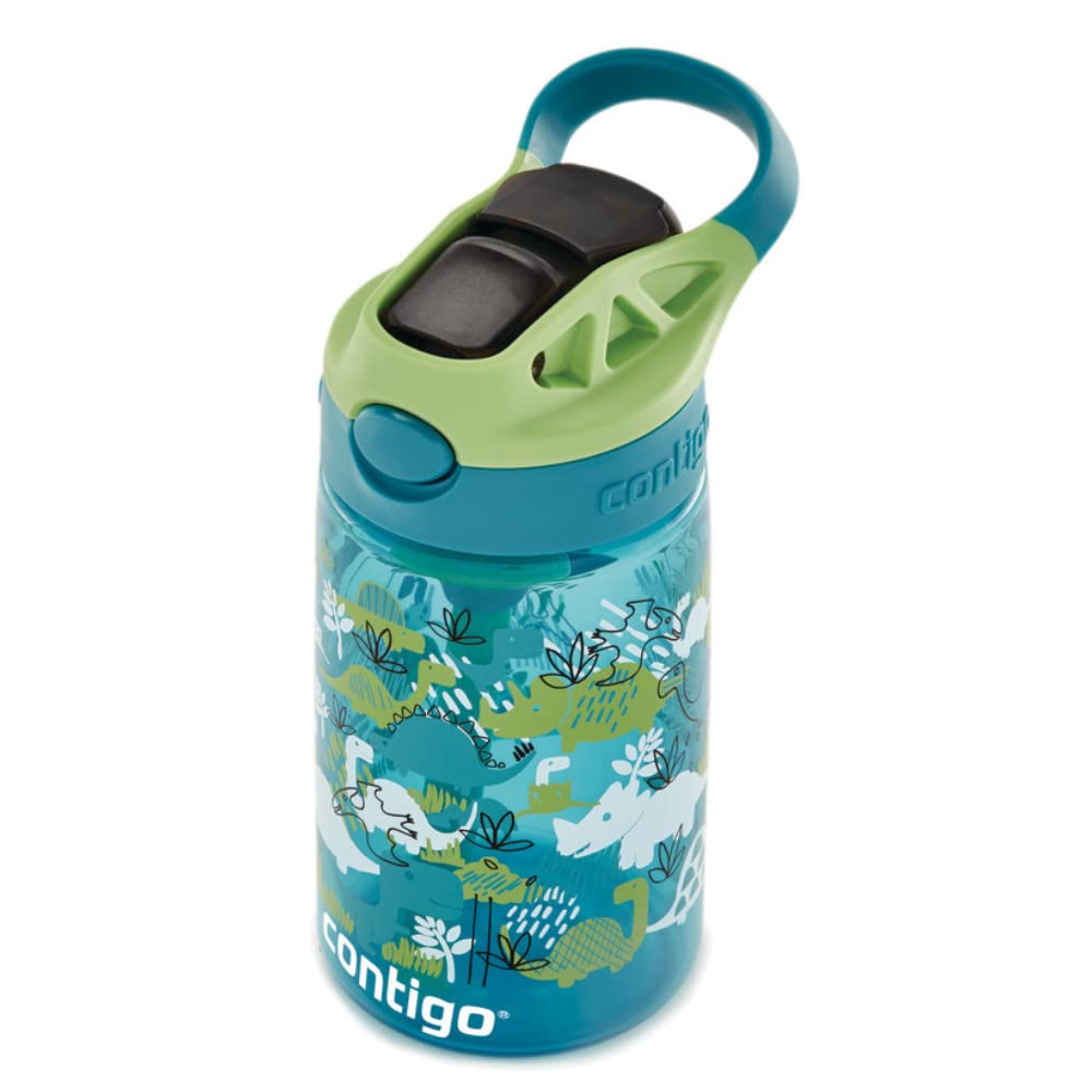 Contigo Aubrey Kids Water Bottle, Dinos & Sharks, 14oz, 2-Count