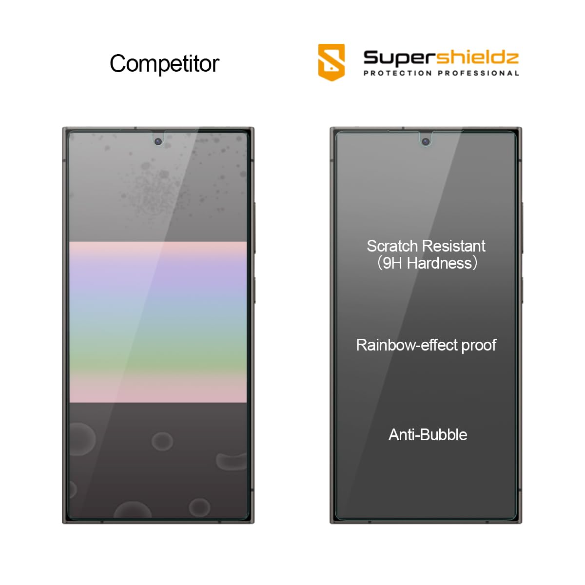 Supershieldz (3 Pack) Designed for Samsung (Galaxy S24 Ultra) Tempered Glass Screen Protector, Anti Scratch, Bubble Free