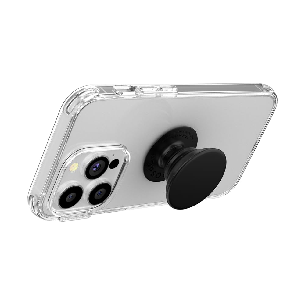 PopSockets Adhesive Phone Grip, Holder- Black