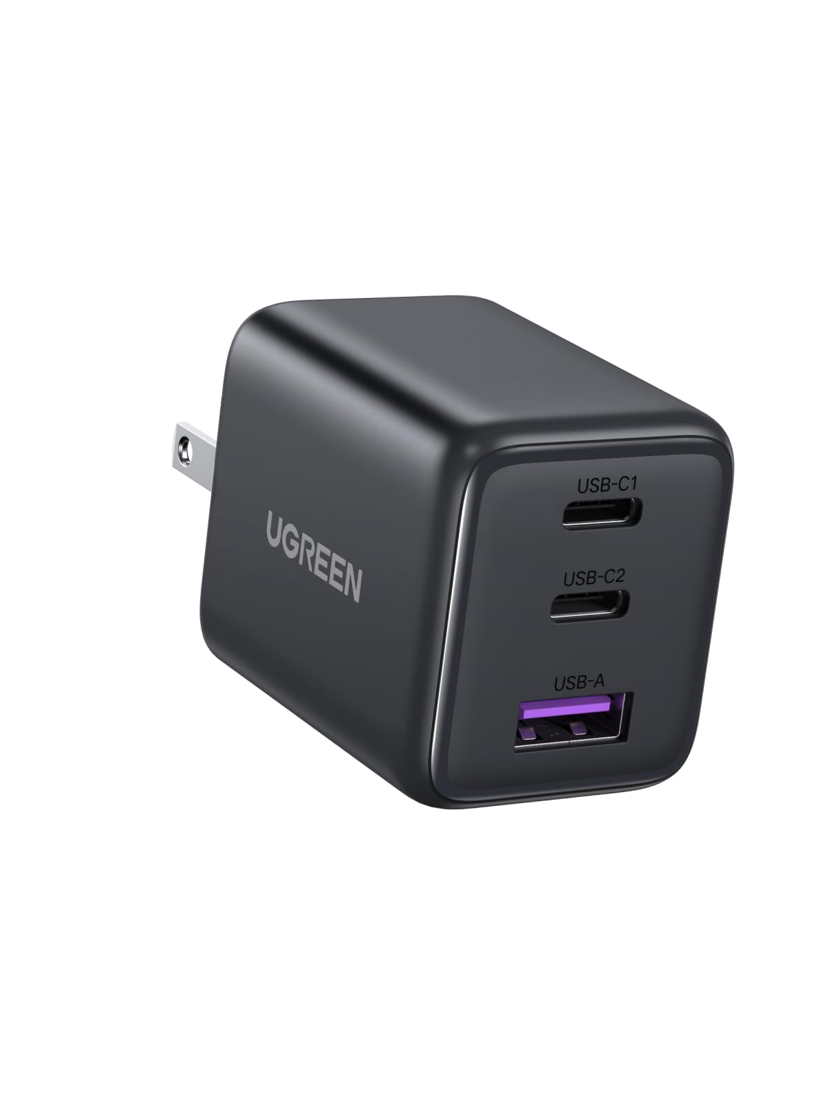 UGREEN 3-Port 30W USB C Charger Block, GaN II Type C Fast Charging, White