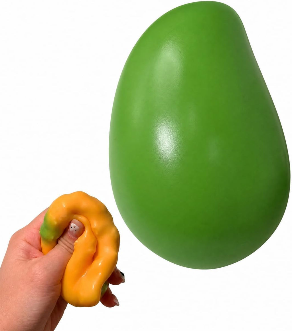 Crunchy Mango Squishies ASMR Toy, Bead Filled Realistic Bar Stress Ball