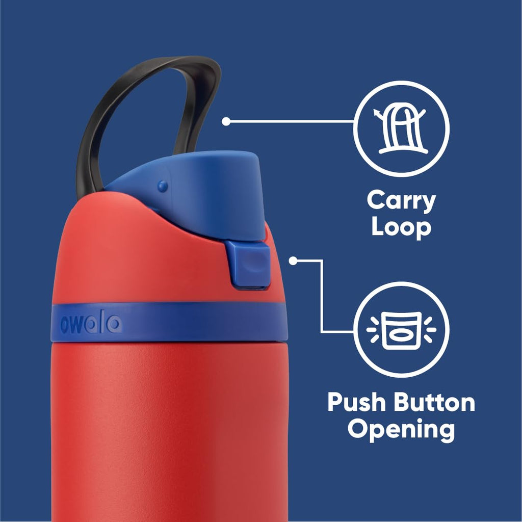 Owala Marvel Spider-Man FreeSip Stainless Steel Water Bottle 32 oz