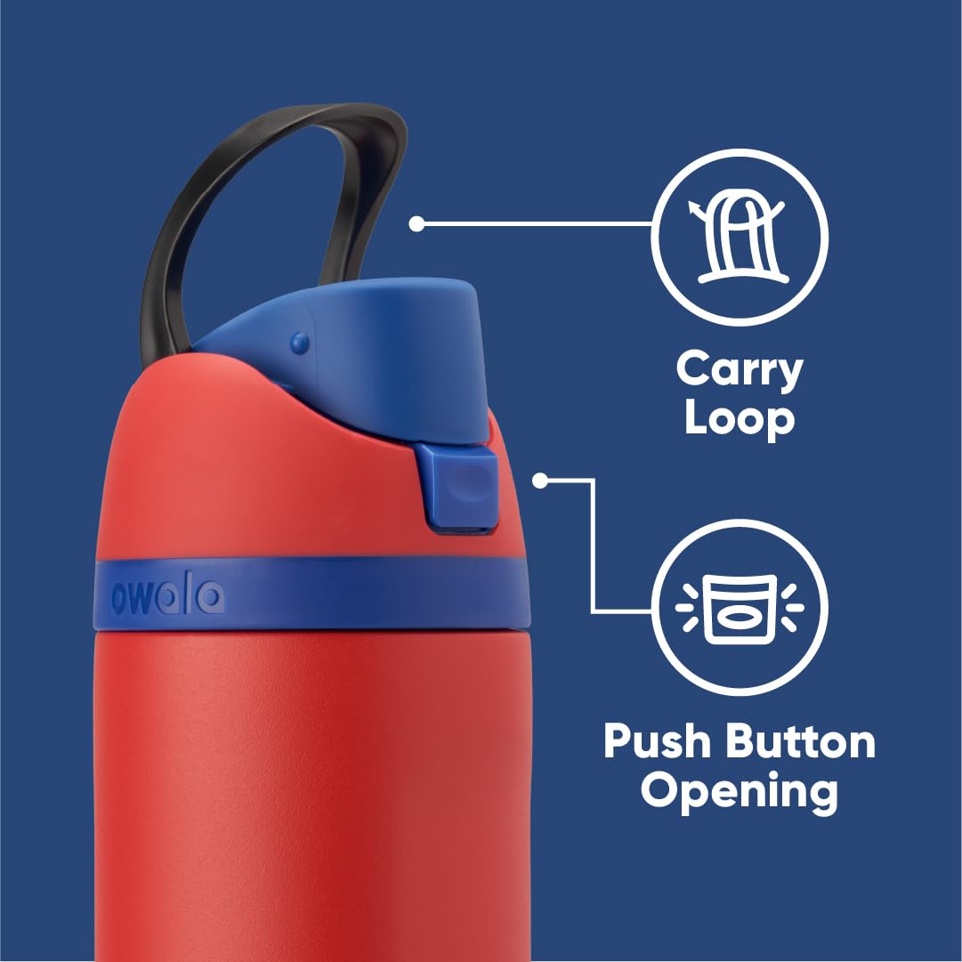 Owala Marvel Spider-Man FreeSip Stainless Steel Water Bottle 32 oz