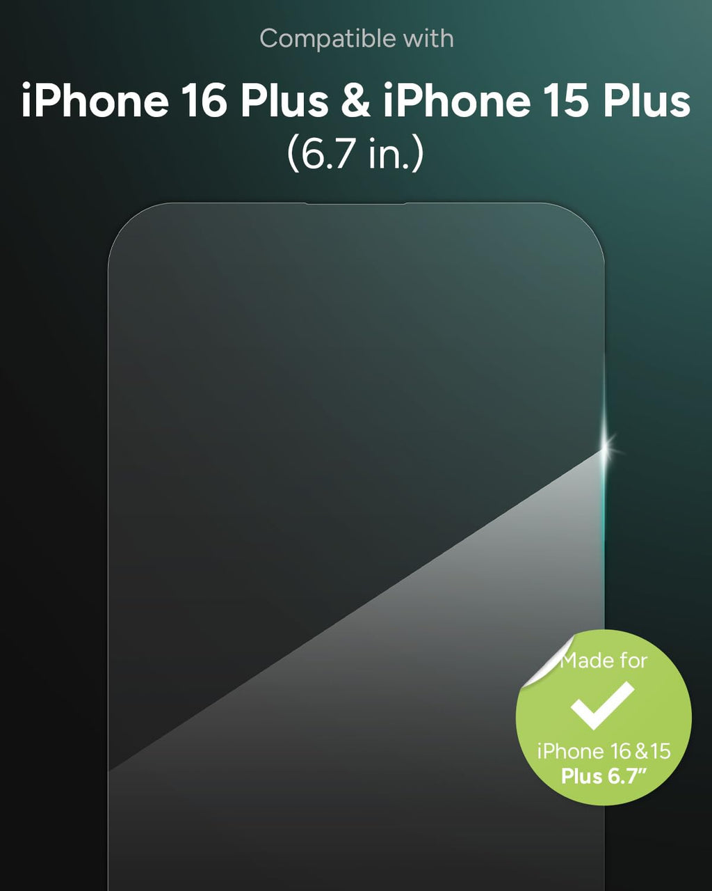 ZAGG Glass+ Screen Protector for iPhone 18 Pro Max/iPhone 17 Pro Max