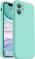 Vooii Compatible with iPhone 11 Case, Upgraded Liquid Silicone with [Flat Edges] [Camera Protection] [Soft Anti-Scratch Microfiber Lining] Phone Case for iPhone 11 6.1 inch - Sea Blue
