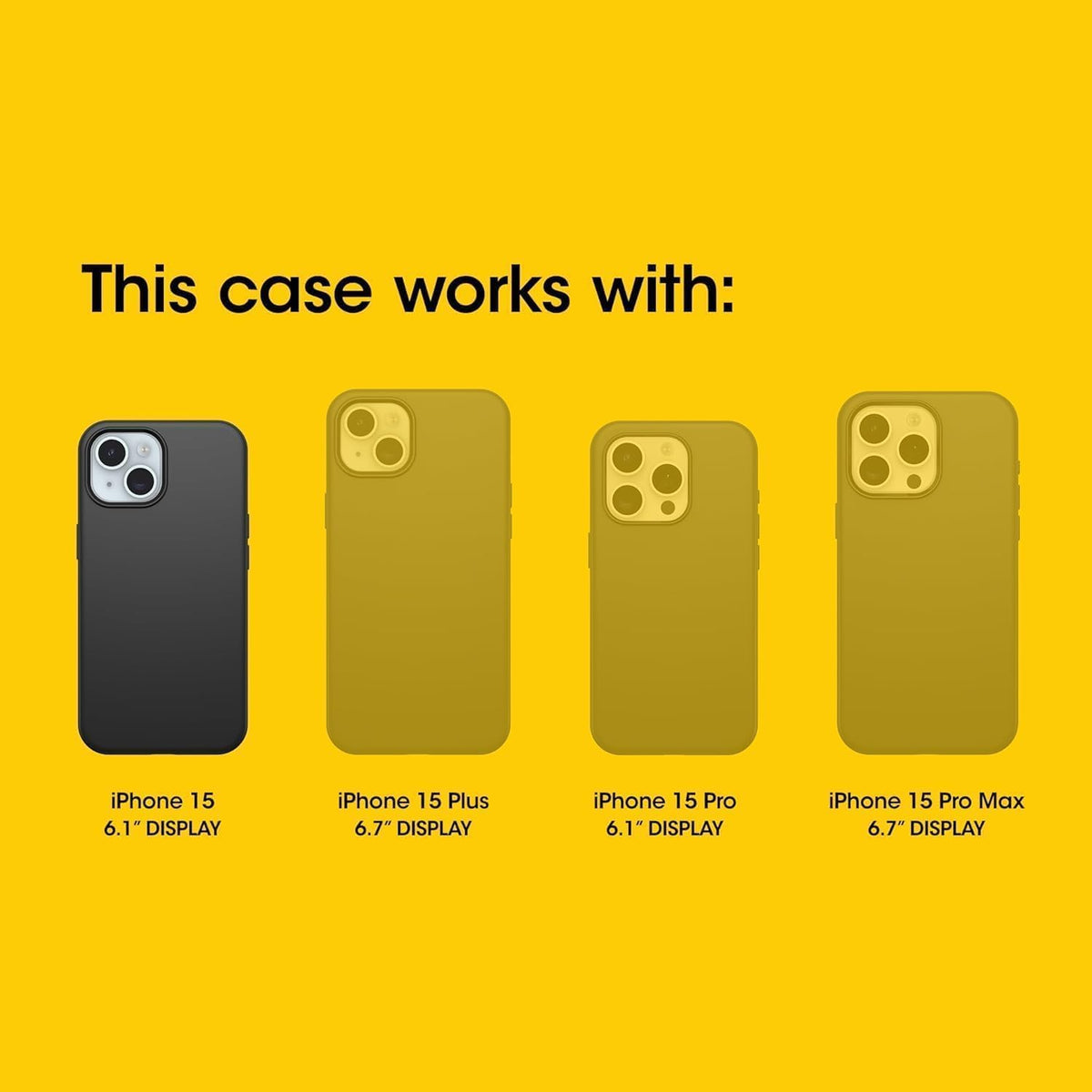 OtterBox iPhone 17e, 16e, 15, 14, & 13 Commuter Series Case - Black, Slim & Tough, Pocket-Friendly, with Port Protection - Thin & Protective iPhone Case, Dual-Layer, Impact Absorbing iPhone Case