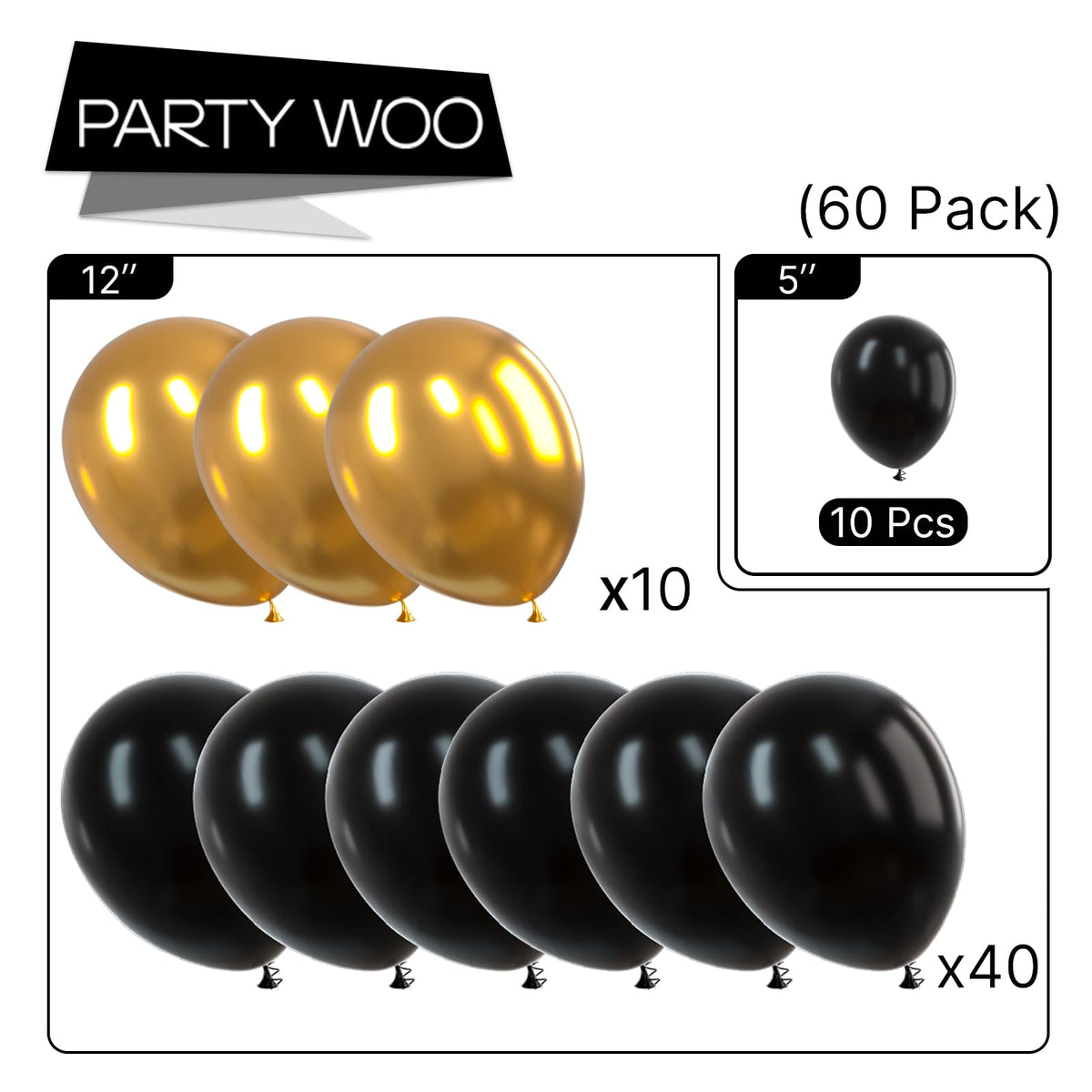 PartyWoo Christmas Balloons 66pcs Santa Xmas Tree Candy Cane Foil Balloons