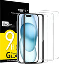 NEW'C for iPhone 16, iPhone 15 Screen Protector Installation Tool Included
