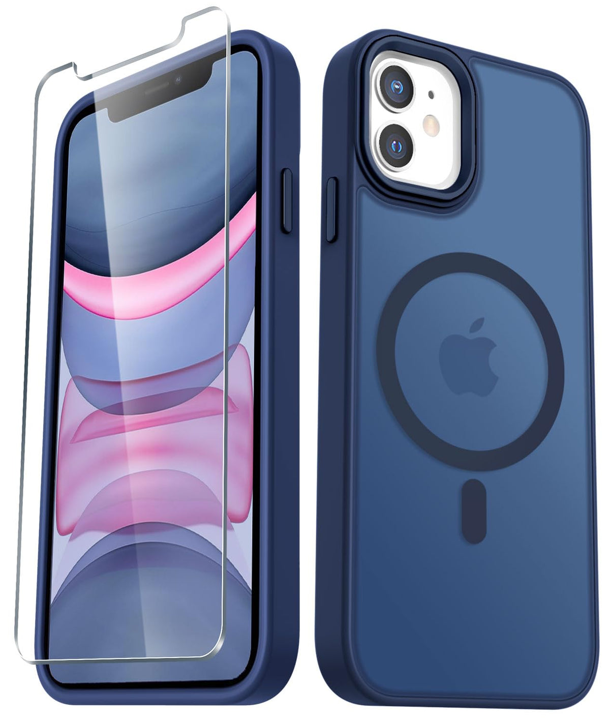 YENAPOON for iPhone 14 Case, iPhone 13 Case, Matte Magnetic Case, Black