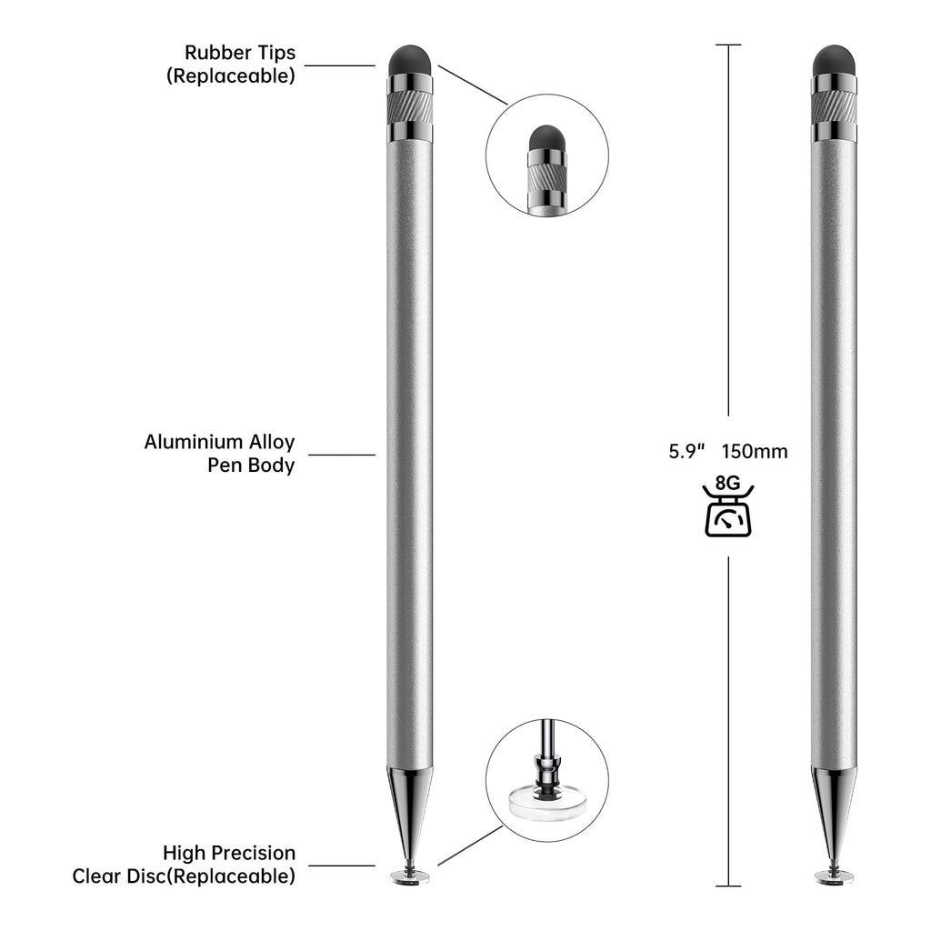 Bopomofo Stylus(5 Pcs),2-in-1 Stylus Pen for Touchscreen,Capacitive Stylus