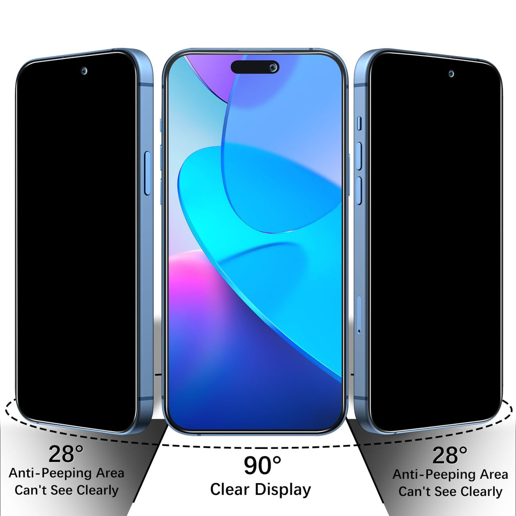 2 Pack Screen Protector for iPhone 16 Pro Max Tempered Glass