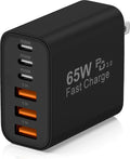 65W USB C Charger Block,6-Port Multi Device Fast Charger PD QC Wall Adapter