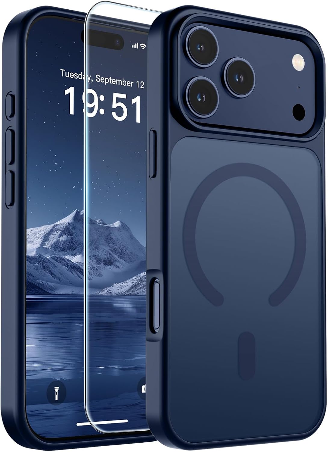 SUPFINE Magnetic for iPhone 18 Pro Max/17 Pro Max Case Dark Blue