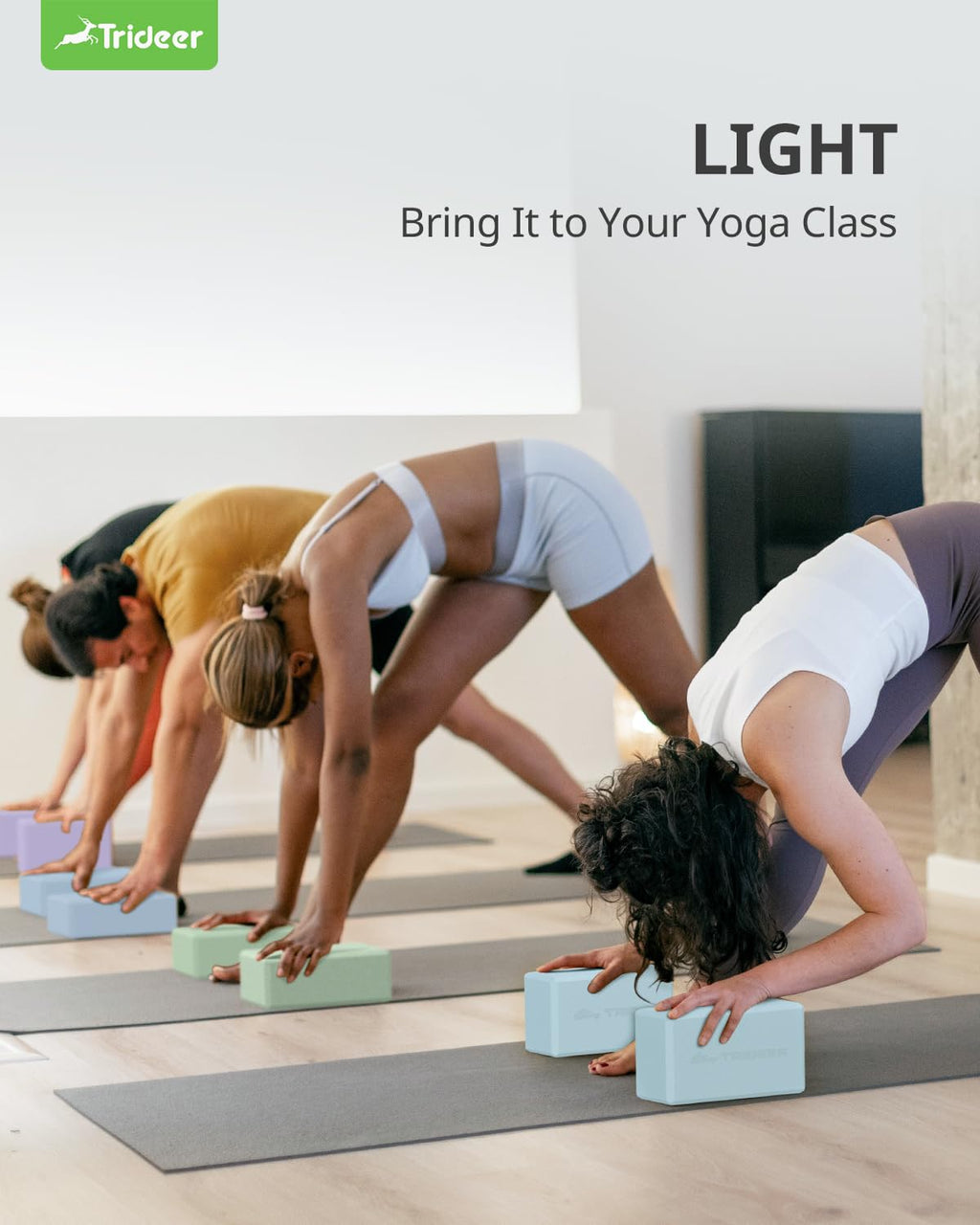 Yoga Blocks 2 Pack with Supportive Non-Slip Foam for Yoga Pilate Stretching