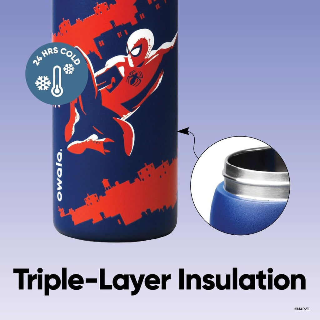 Owala Marvel Spider-Man FreeSip Stainless Steel Water Bottle 32 oz