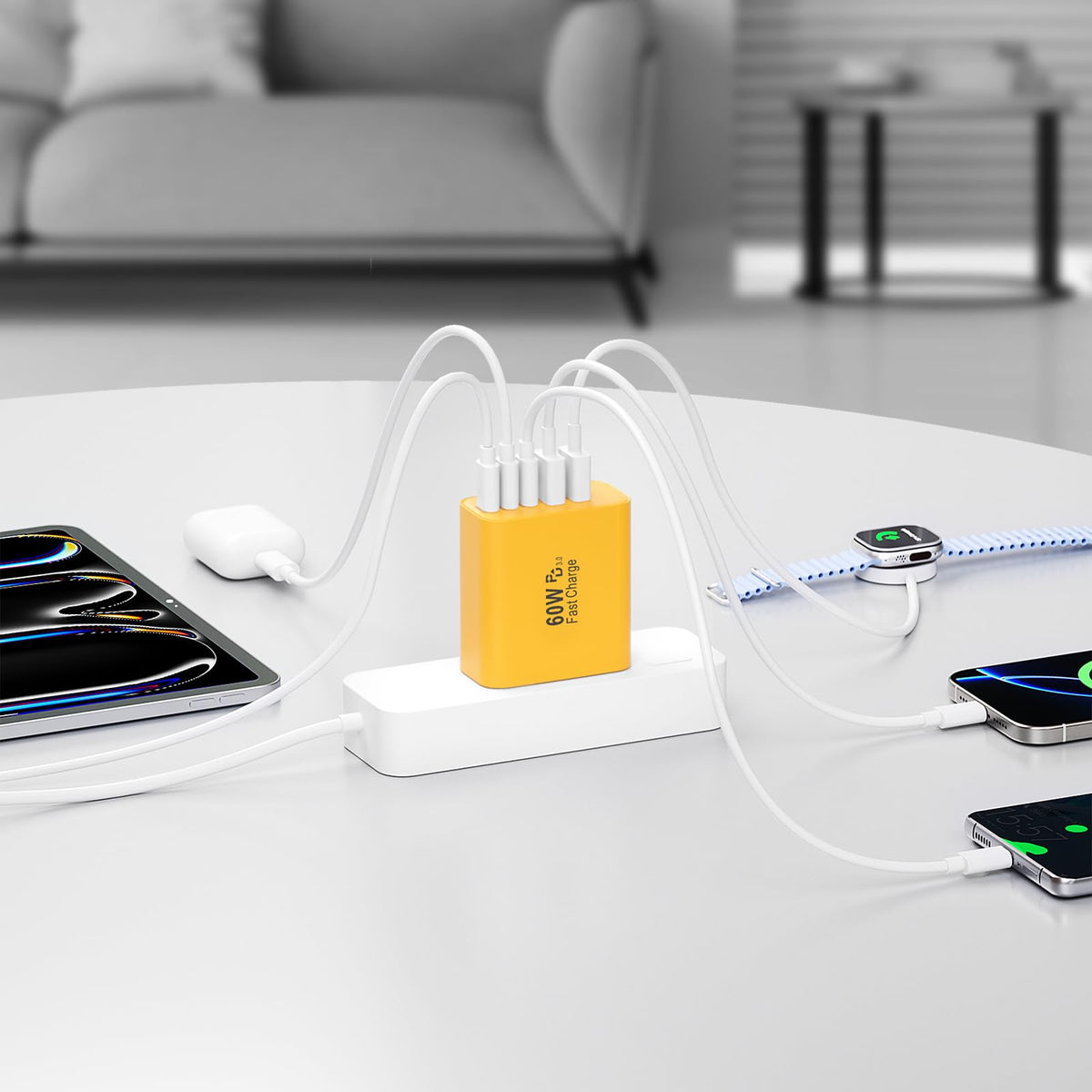 USB C Charger Block, 60W 5-Port Type C Charger Fast Charging Blocks