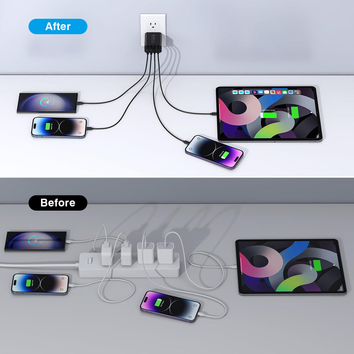 [2-Pack] USB C Wall Charger, 40W Type C Charger Fast Charging Blocks