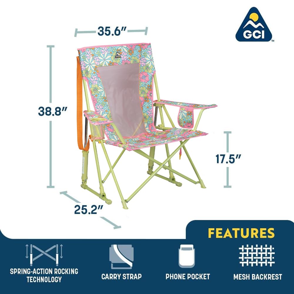 GCI Outdoor Comfort Pro Rocker Camping Chair - Indigo Blue