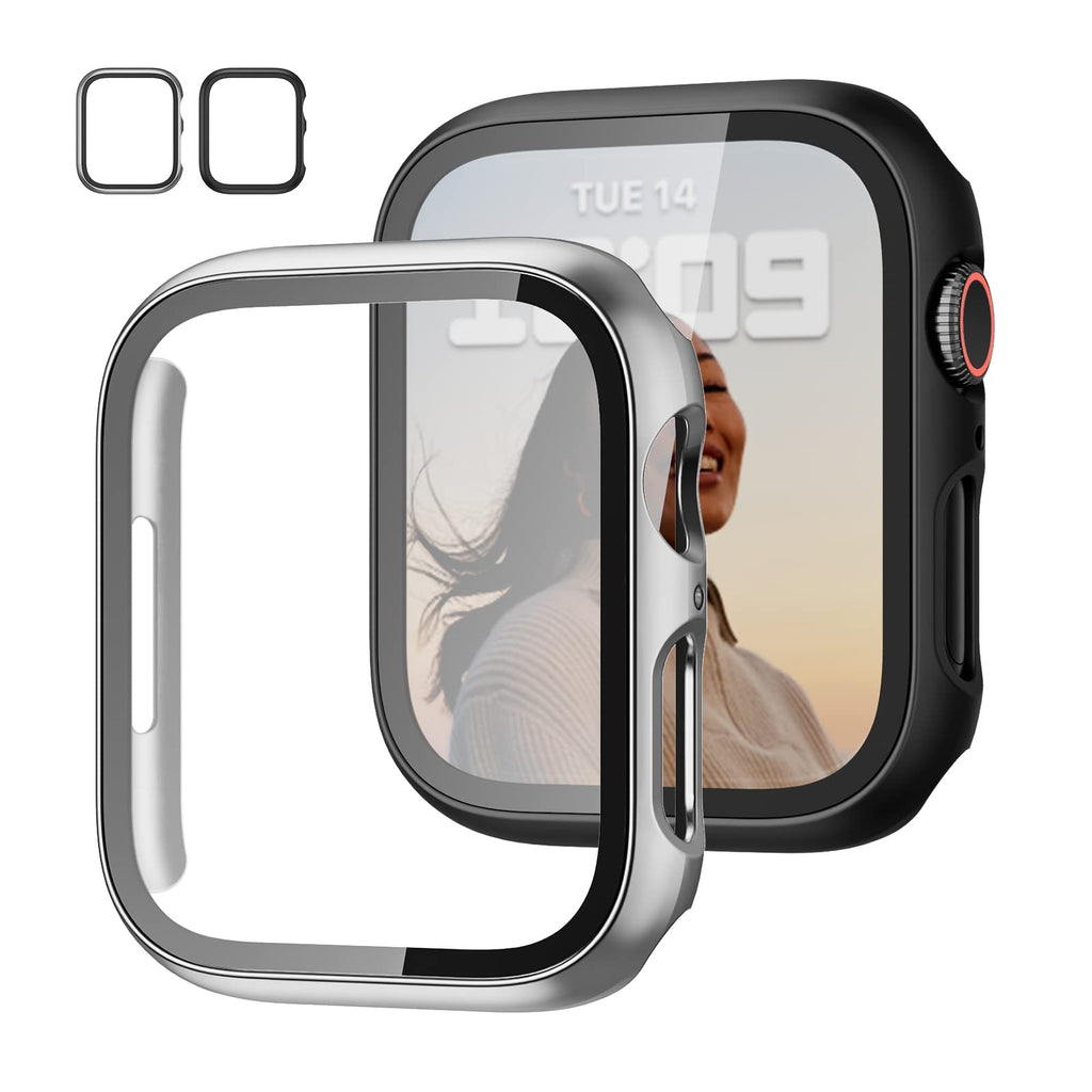 JZK Case with Screen Protector for Apple Watch SE3 Series 6/5/4 40mm,Clear