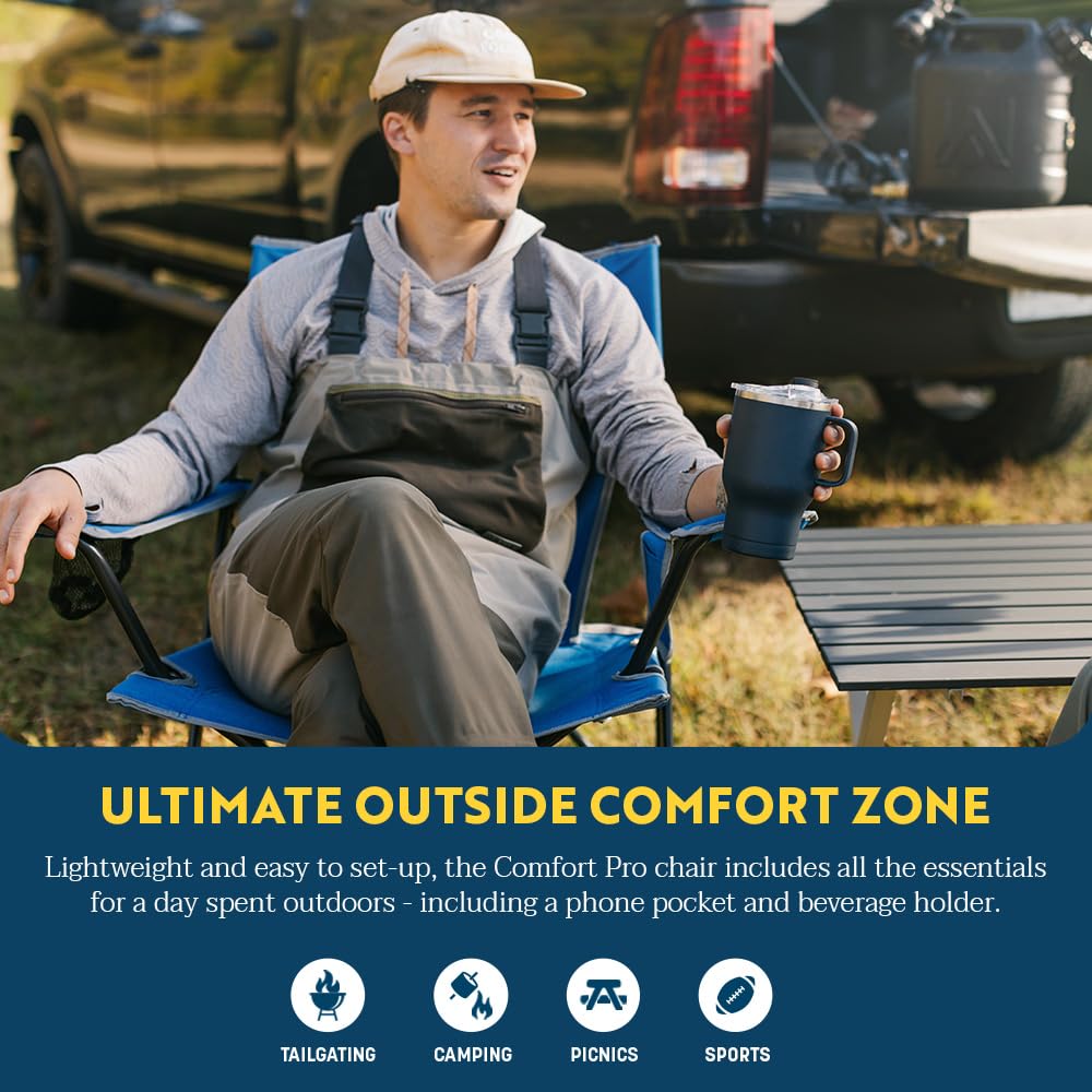 GCI Outdoor Comfort Pro Rocker Camping Chair - Indigo Blue