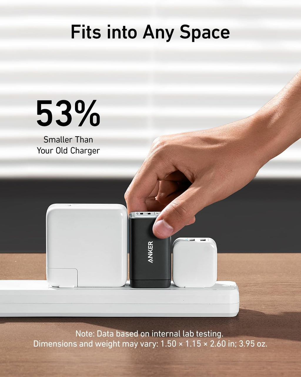 Anker 65W Max 3-Port USB C Charger Block, Compact Foldable Phone Charger