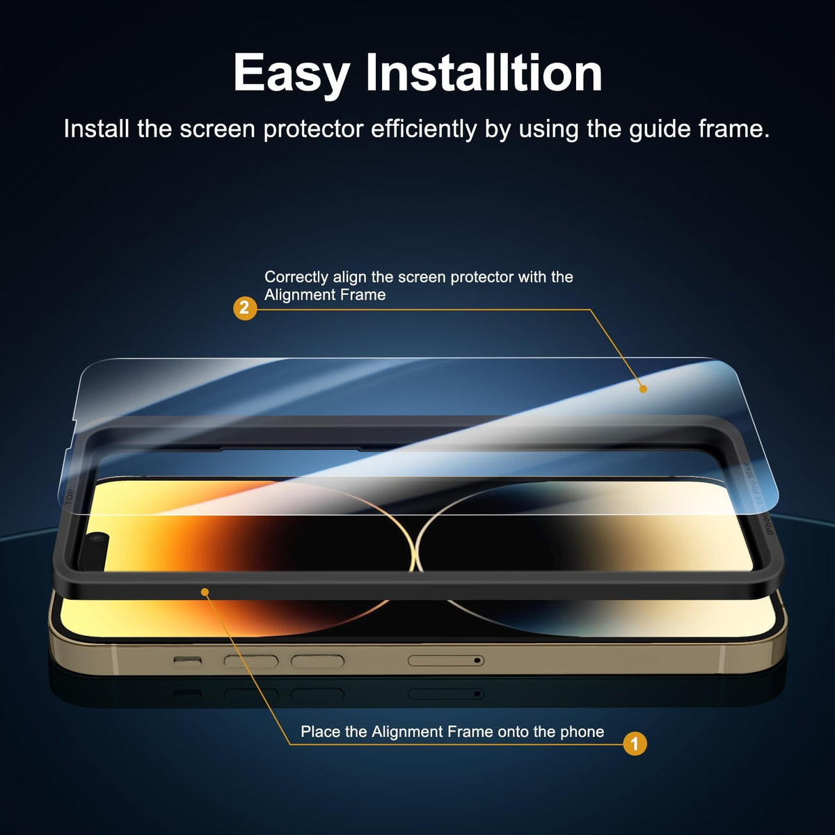 NEW'C for iPhone 16, iPhone 15 Screen Protector Installation Tool Included