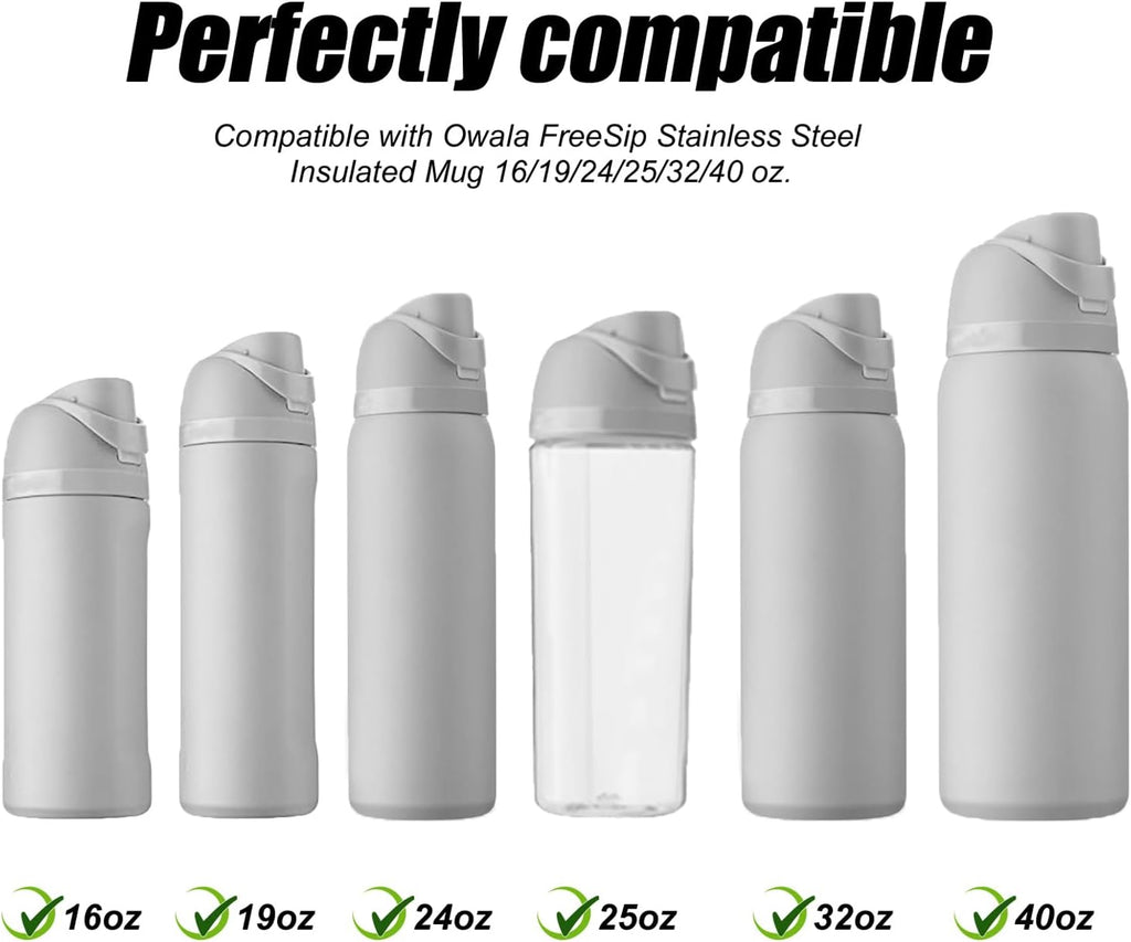 4 Sets Replacement Lid Stopper & Ring Gasket for Owala FreeSip 24oz 32oz