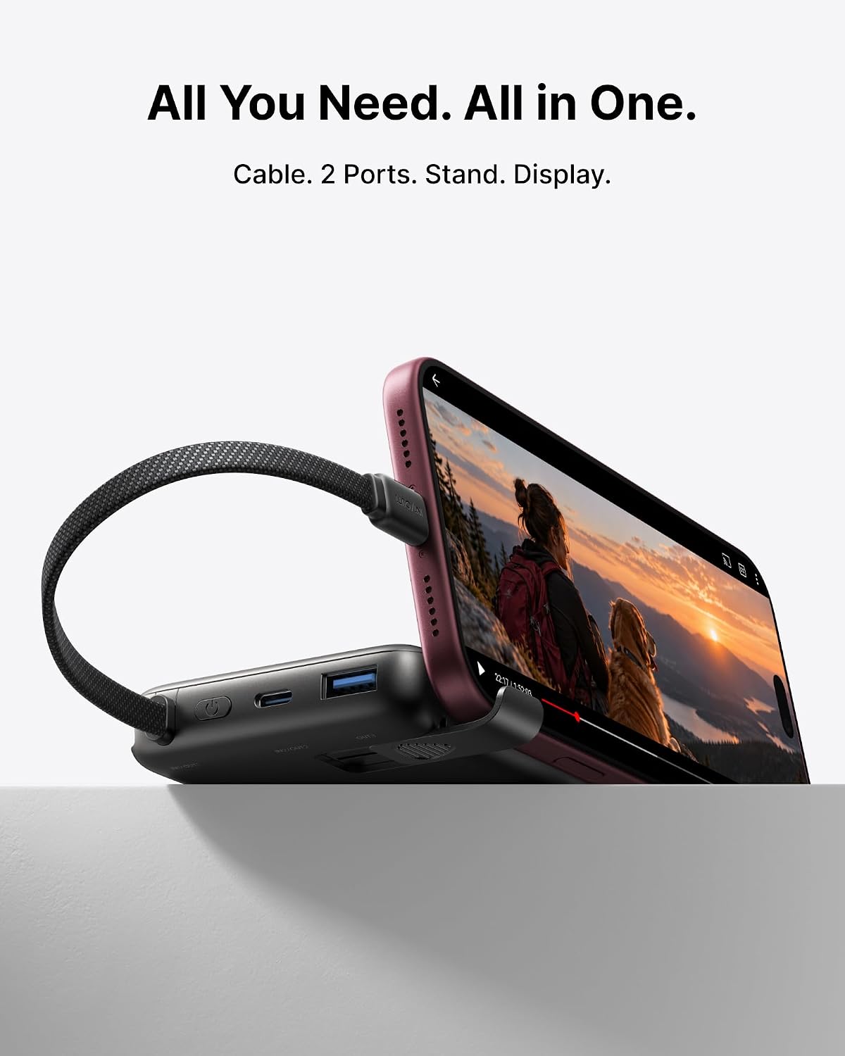 INIU Portable Charger, Smaller 45W Fast Charging Power Bank, 10000mAh Black