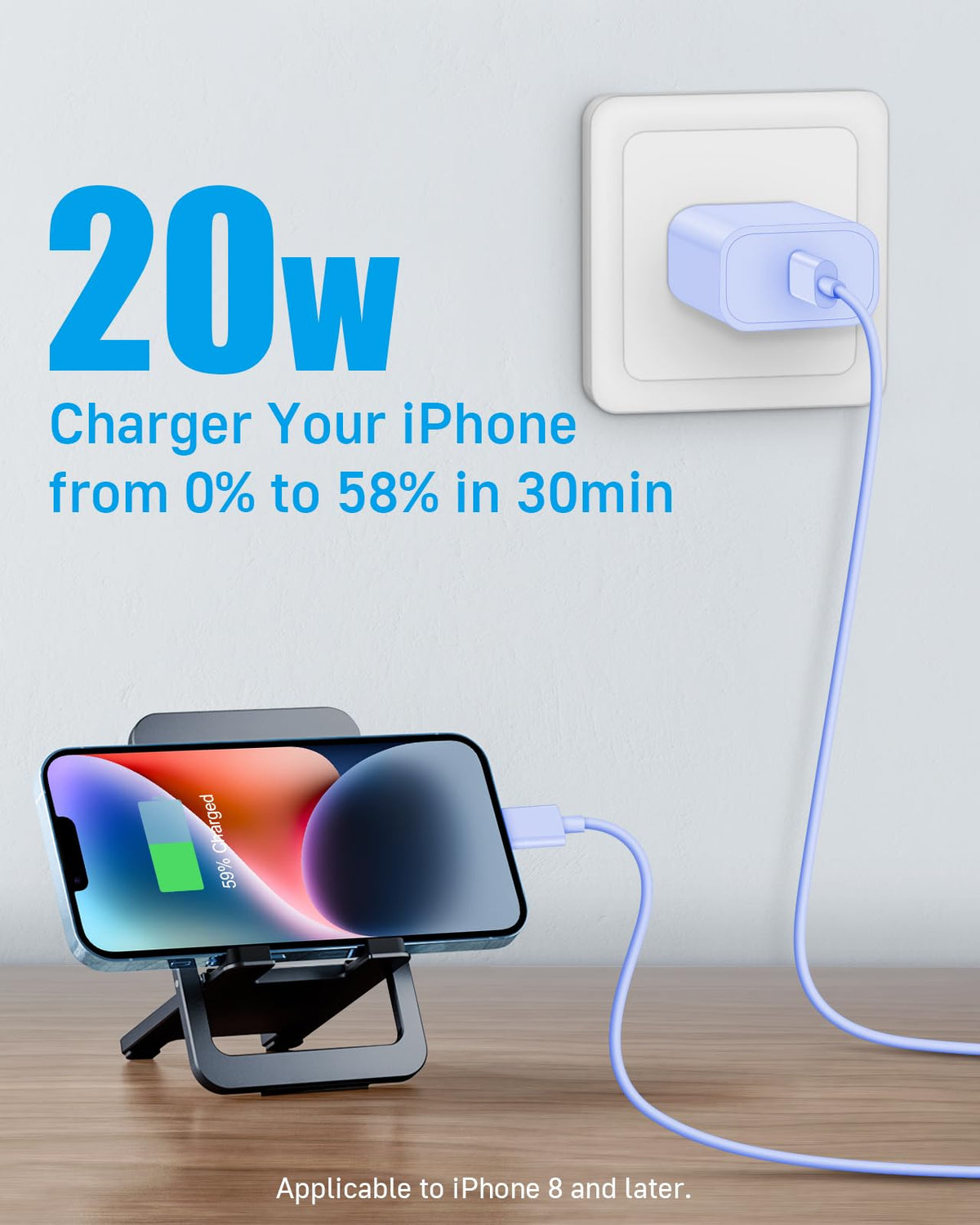 CXX 10FT iPhone 14/13/12 Charger 20W Fast Charging [MFi Certified]