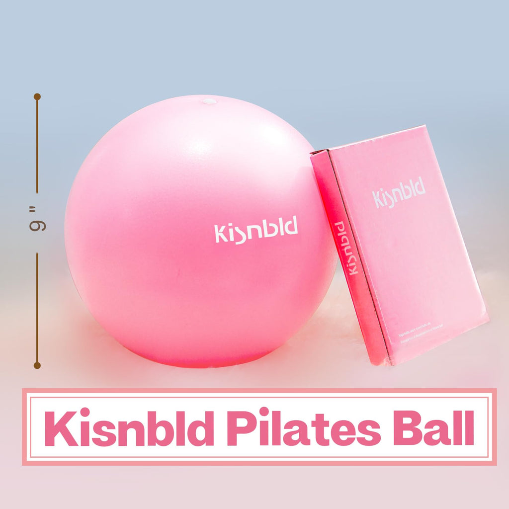 kisnbld 9 Inch Pilates Ball, Small Exercise Ball for Core &Physical Therapy