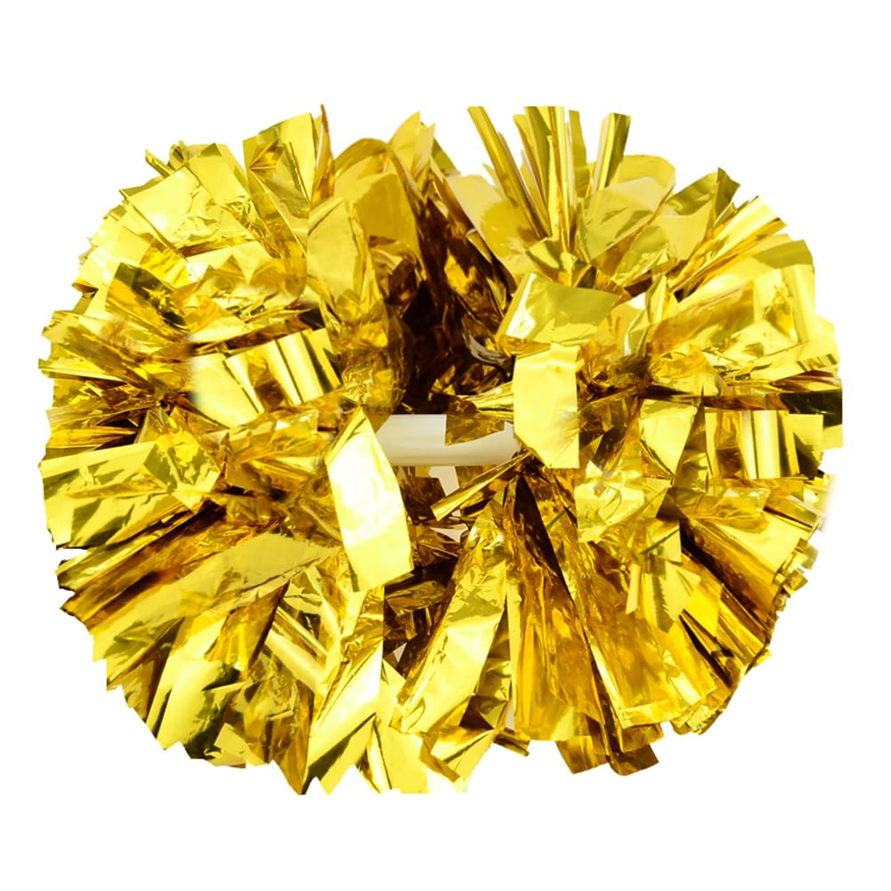 Hooshing 2/6/12PCS Pom Poms Cheerleading with Baton Handle Cheerleader Pompoms for Cheering Sports Games Dancing Party Team Spirit