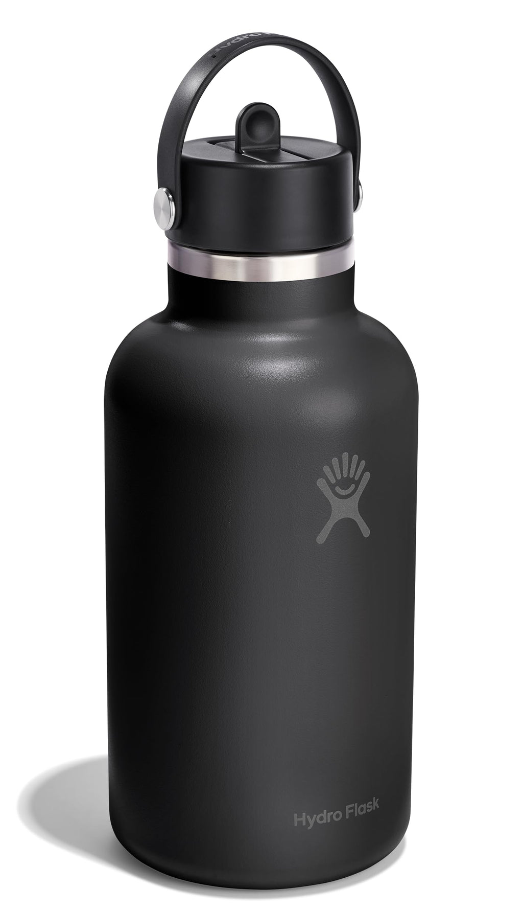 Hydro Flask Water Bottle - Insulated Stainless Steel - Wide Straw Lid, Non Spill, Leakproof in 24 Oz Harbor Blue