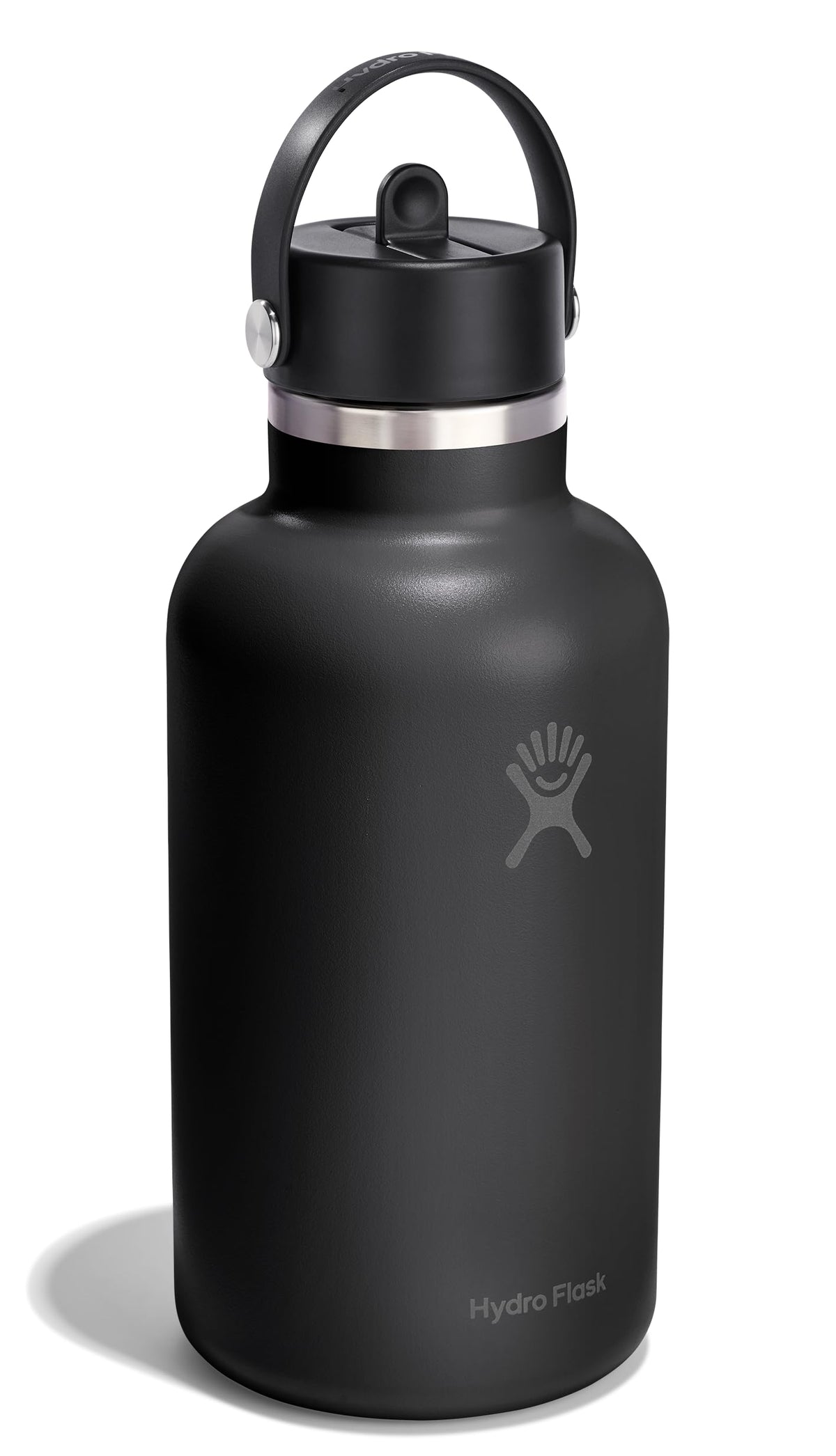 Hydro Flask Water Bottle - Insulated Stainless Steel - Wide Straw Lid, Non Spill, Leakproof in 24 Oz Harbor Blue