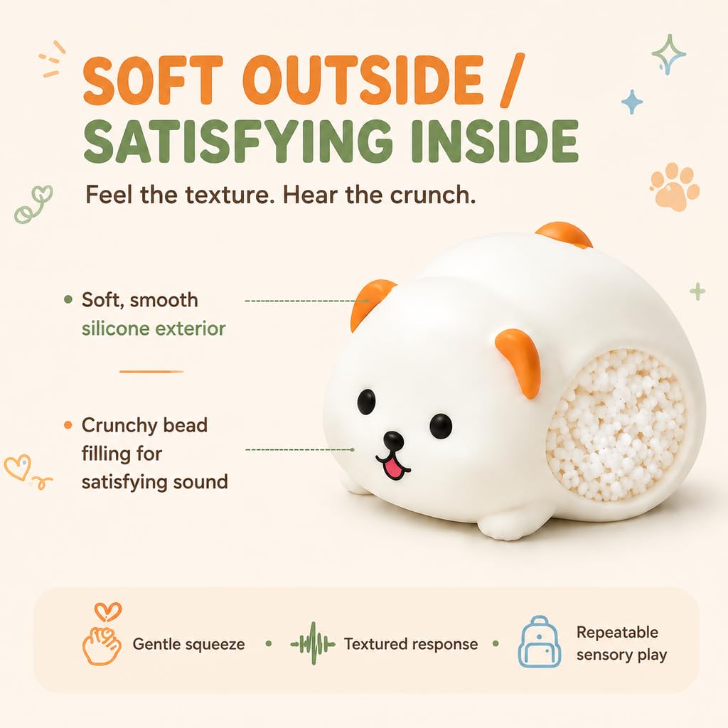 Crunchy Mango Squishies ASMR Toy, Bead Filled Realistic Bar Stress Ball