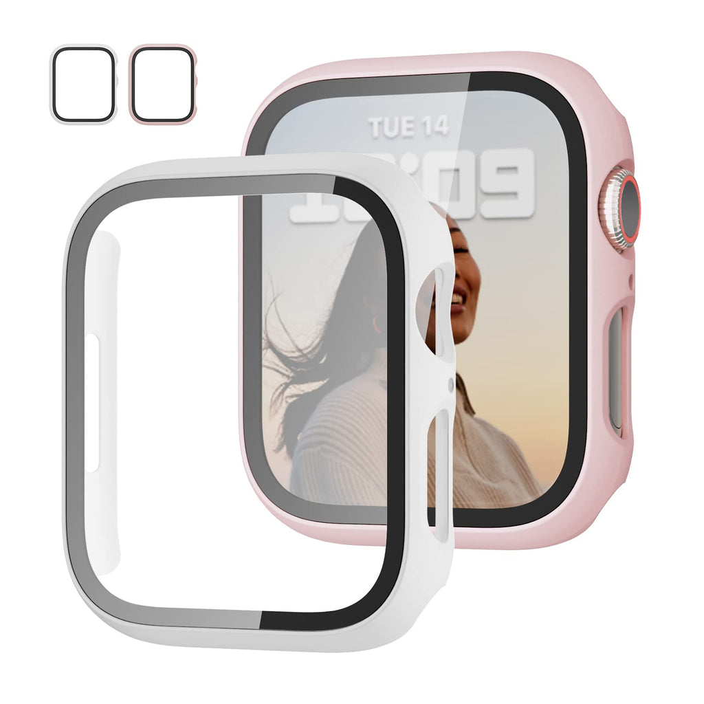 JZK Case with Screen Protector for Apple Watch SE3 Series 6/5/4 40mm,Clear