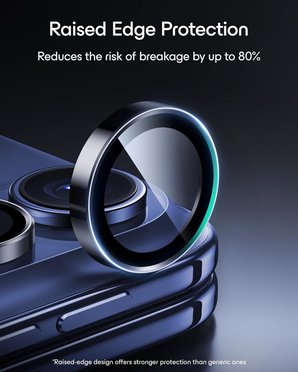 ESR for iPhone Duo Camera Lens Protector, 2 Pack, Black