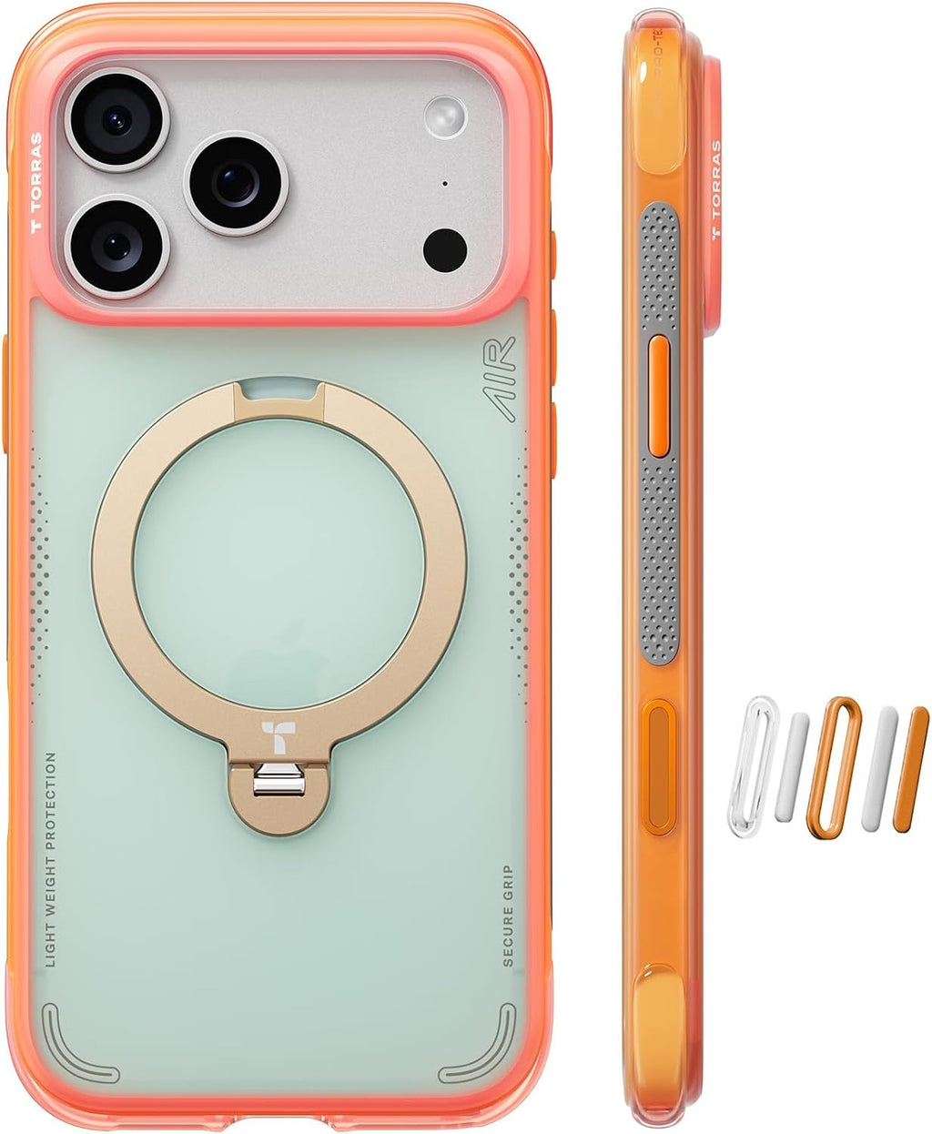 TORRAS Ostand Q3 Air for iPhone 15 Pro Max Case with Stand, Shockproof