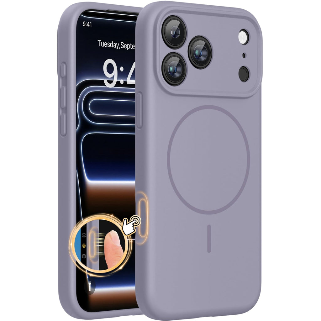 Miracase Magnetic for iPhone 18 Pro Case, Silicone, Burgundy