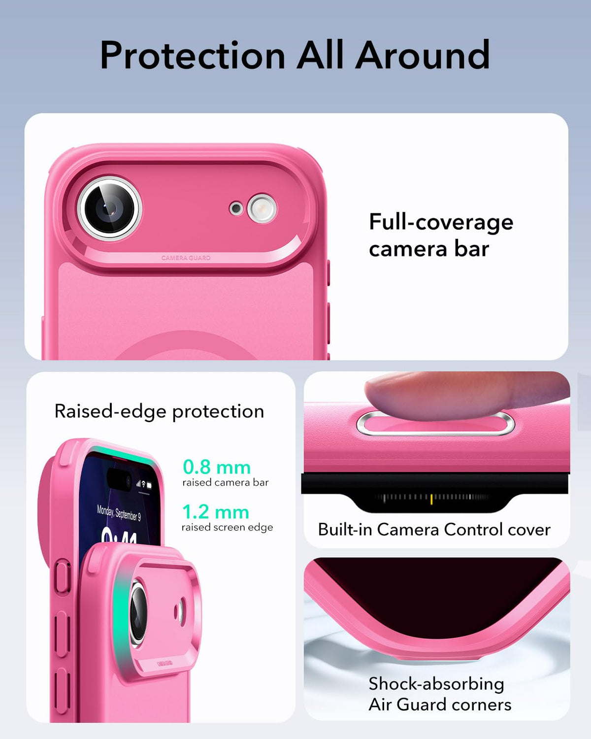 ESR Classic Hybrid for iPhone 17/18 Pro Case, Clear
