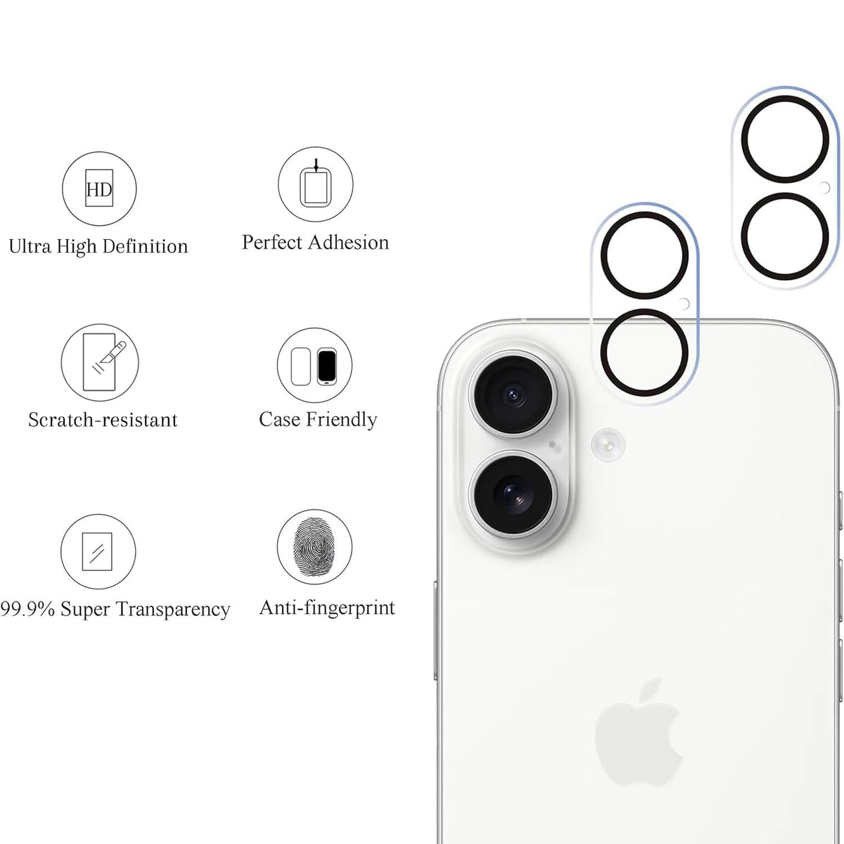 Ailun 3 Pack Camera Lens Protector for iPhone 17 Pro Max, Tempered Glass