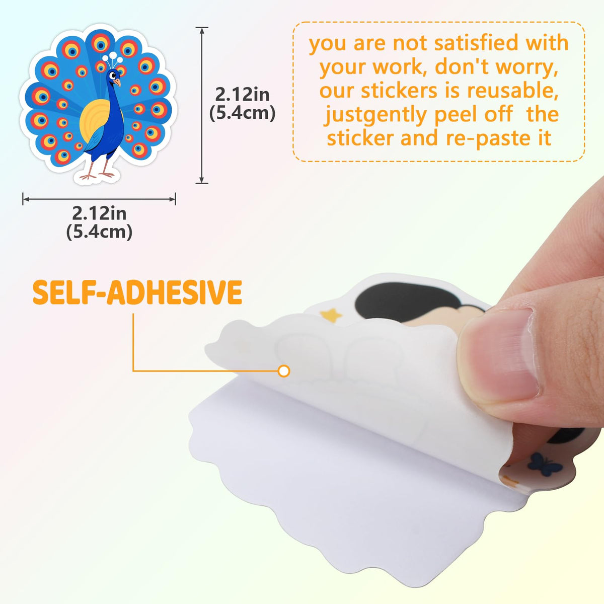 100PCS Smile Neon Stickers