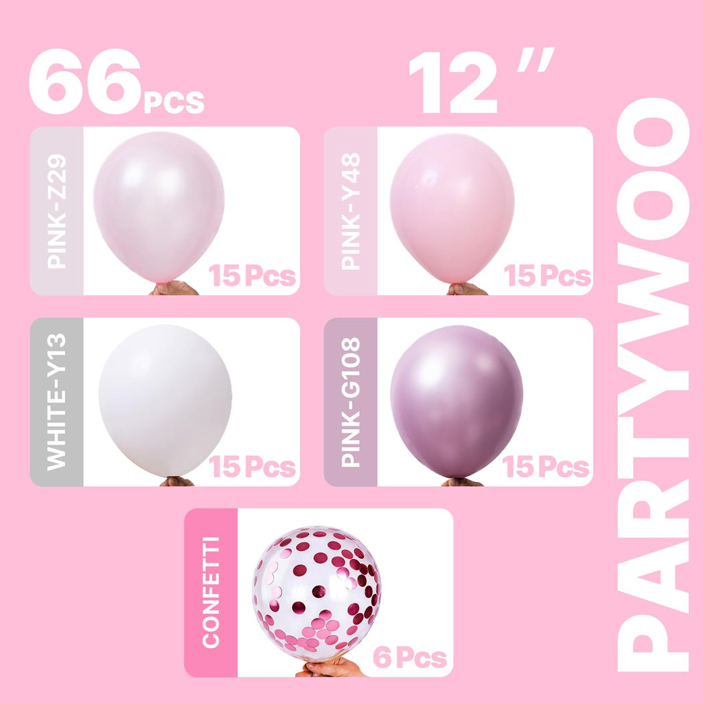 PartyWoo Christmas Balloons 66pcs Santa Xmas Tree Candy Cane Foil Balloons